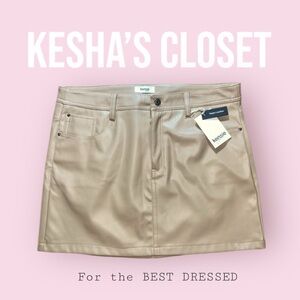 KENSIE JEANS Vegan Leather Skirt